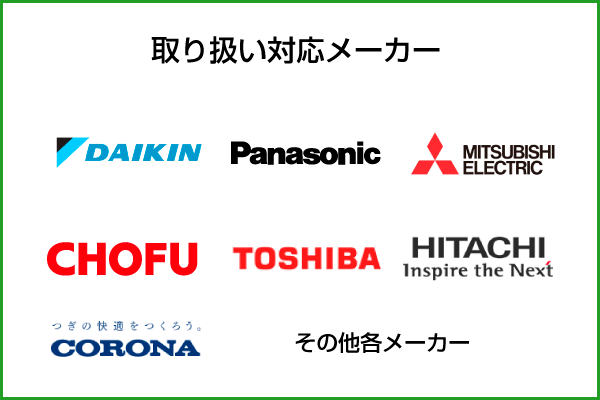 対応メーカー一覧